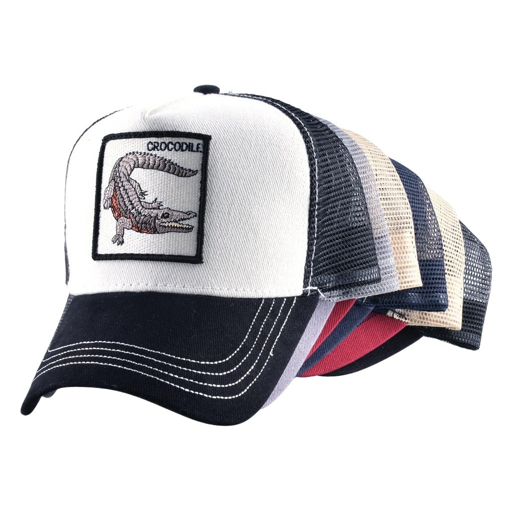 AliExpress Amazon Animal Embroidered Baseball Cap Men's Trucker Cap Women's Cap Outdoor Mesh Hat