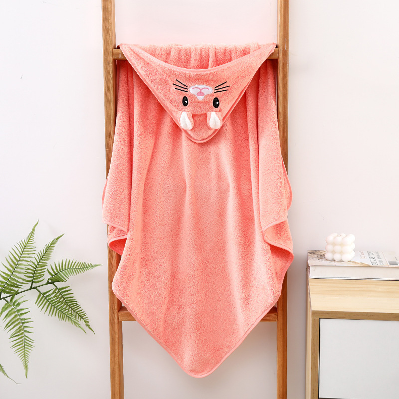Picture of Wholesale and Retail Baby Bath Towels, Baby Blankets, Coral Velvet Quilts, Children's Hooded Embroidered Cartoon Bath Towels