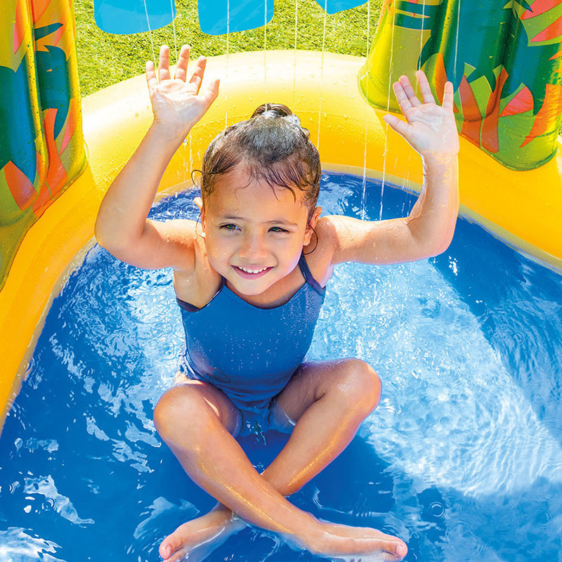 Picture of INTEX57444 Dinosaur Volcano Slide Park Pool Children's Inflatable Swimming Pool Bath Swimming Pool Thickened Sand Pool