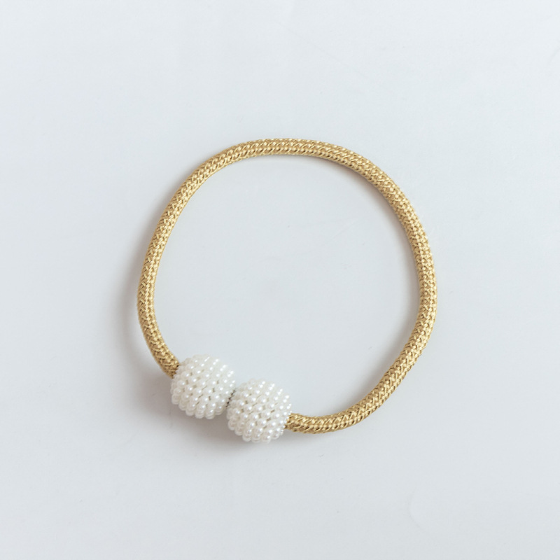 Picture of Curtain Tiebacks Wholesale Cross-Border No-Drill Large Pearl Magnetic Curtain Tiebacks Curtain Buckle Straps Curtain Accessories