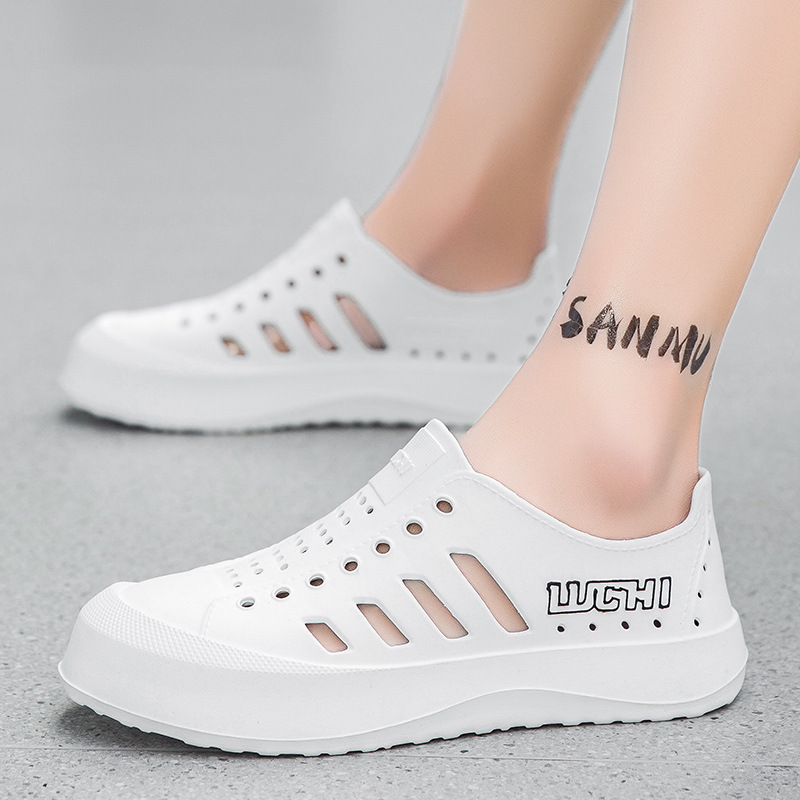 Summer Croc Shoes Men's Women's Garden Shoes Eva Outerwear Sports Beach Slippers Men's Casual Baotou Sandals