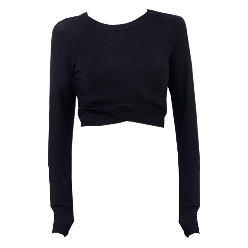 Dance Top Women's Modern Jazz Body Ethnic Belly Dance Practice Clothing Long Sleeve Finger Button Yoga Clothing for Adults