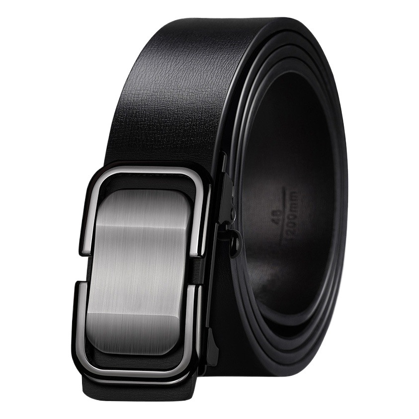 Belt Men's Upgraded Version Automatic Buckle Two-Layer Cowhide Belt Business Casual Versatile Cross-Border Men's Classic Trouser Belt