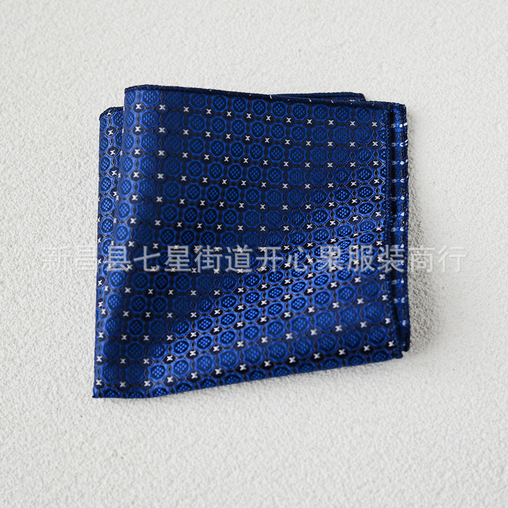 Picture of Men's suit small square scarf factory wholesale fashion polyester fashion accessories vintage embroidery pattern pocket towel men's clothing