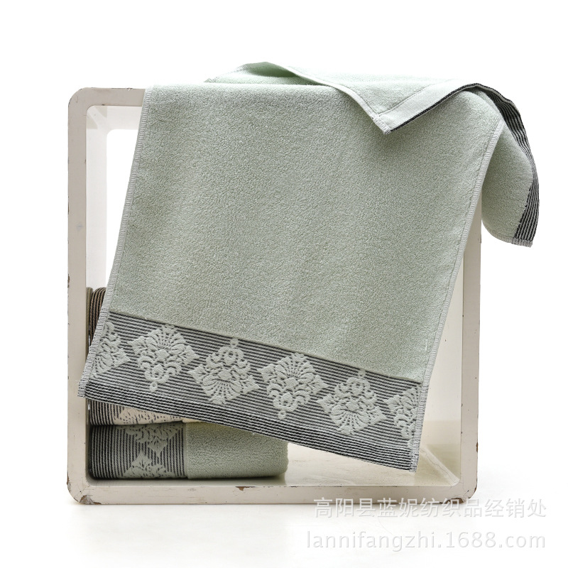 Picture of Gaoyang factory cotton European flower towel soft absorbent large face towel supermarket gift wholesale face towel household towel