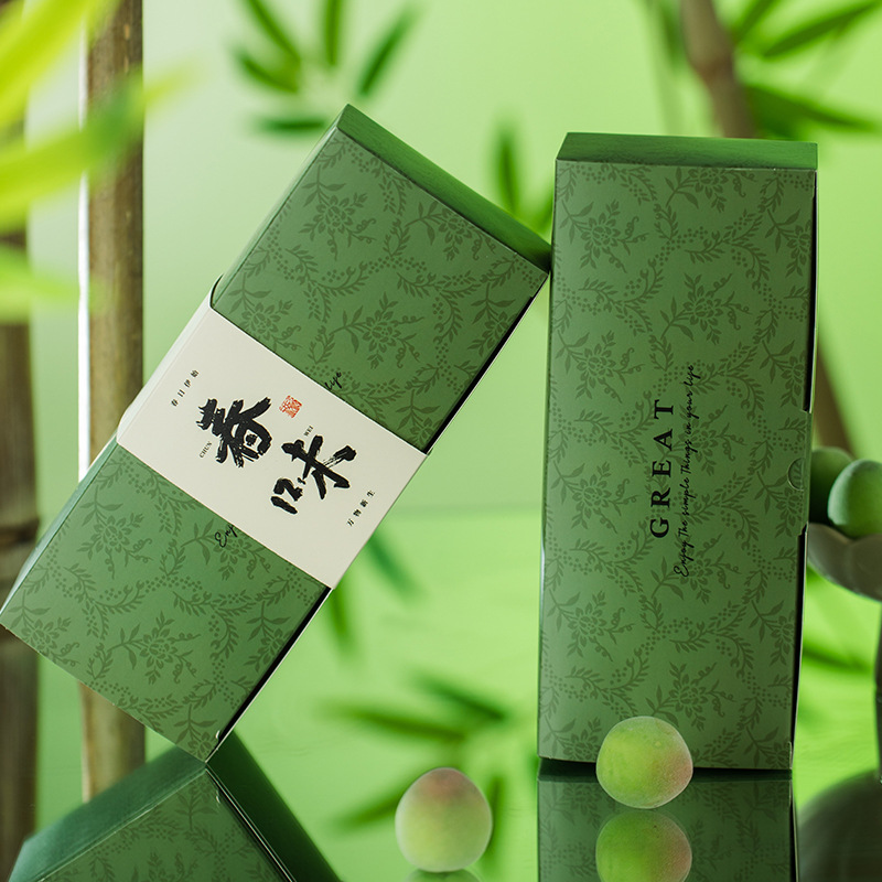 2025 Guofeng wormwood green ball gift box packaging baking biscuit packaging box carton companion gift box empty box in stock