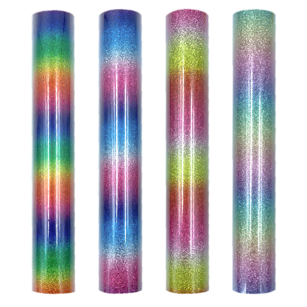 Glitter fluorescent magic color iridescent glitter glitter lettering film HTVl clothing gradient thermal transfer lettering film