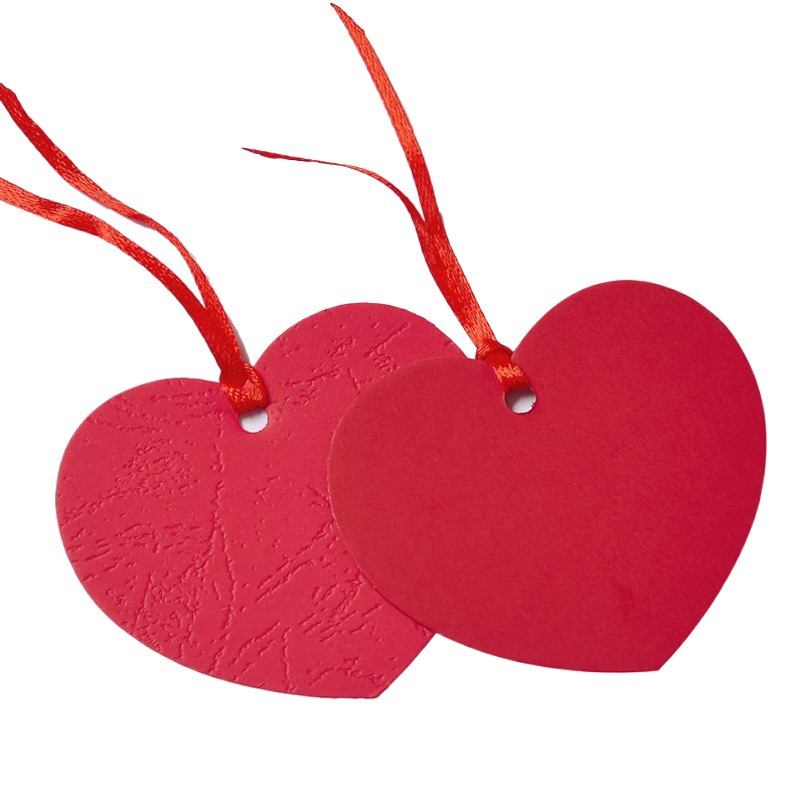 Handmade Heart-shaped Wishing Small Card Holiday Message Blessing Greeting Card Wish Wall Hanging Card Meeting Activity Hanging Card Cardboard