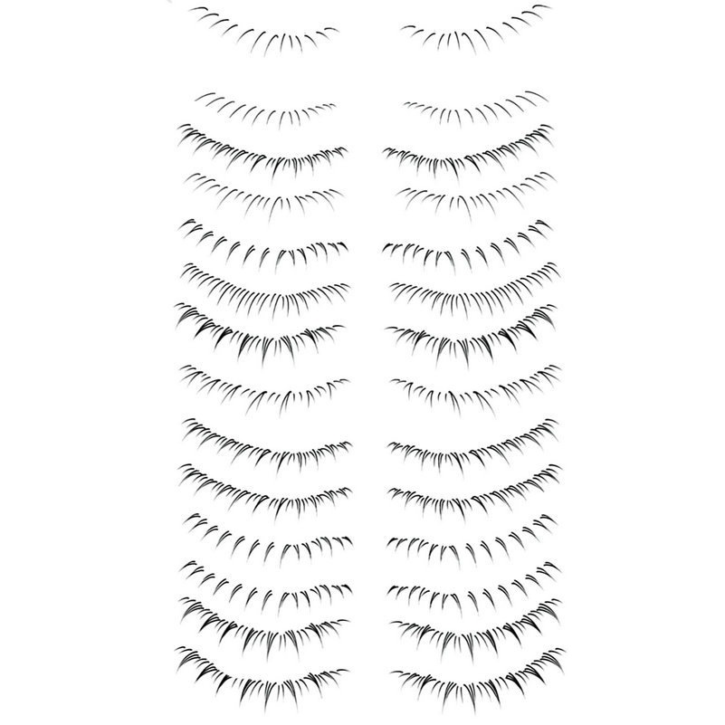 Natural simulation lower eyelash tattoo stickers disposable good cleaning water stickers lower eyelash stickers convenient makeup stickers