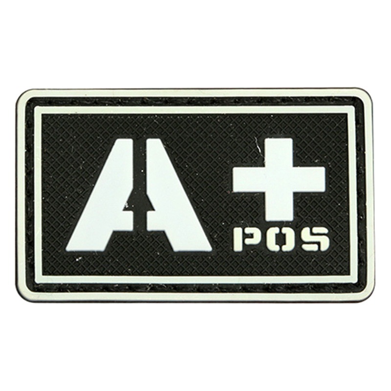 Multi Color Blood Type Chapter PVC Rubber Badge Tactical Helmet Velcro Emergency Blood Type Strip Personality Patch