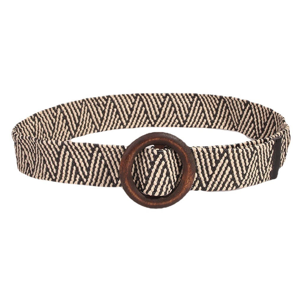 Bohemian Belt PP Grass Belt Woven Belt Women All-match Decorative Elastic Belt