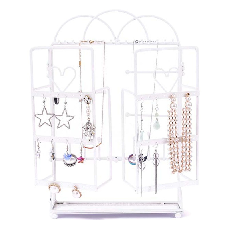 Danyuan creative wrought iron two-layer shelf necklace bracelet cosmetic lipstick jewelry display rack jewelry rack