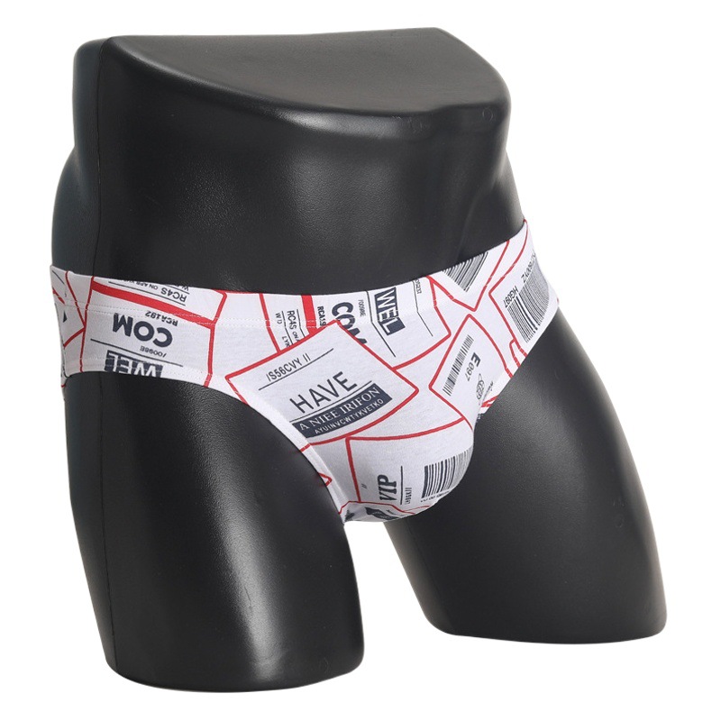 New men's briefs cotton printed underwear low waist breathable sexy sports low waist comfortable in stock cross-border wholesale