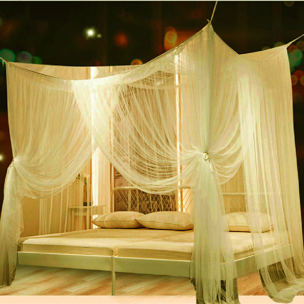 Picture of Four-Sided Door Opening Square High-Large Mosquito Net Polyester Simple Black Square Gauze Double Three-Door European and American Household Anti-Mosquito Net
