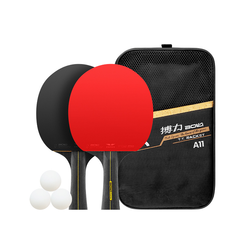 Picture of Fighting table tennis racket A11 six-star student training two-beat pure wood table tennis racket suit cross-border table tennis racket