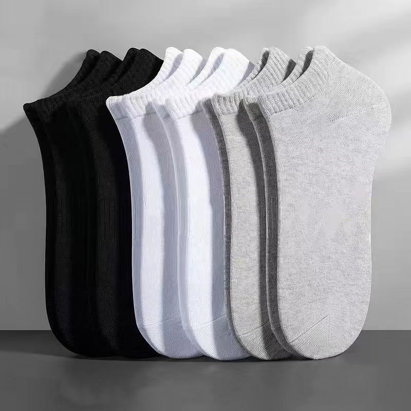 Summer Socks Men's Summer Short Socks Antibacterial Deodorant Sweat Absorbing Thin Low-end Shallow-mouth Invisible Socks Boat Socks for Men