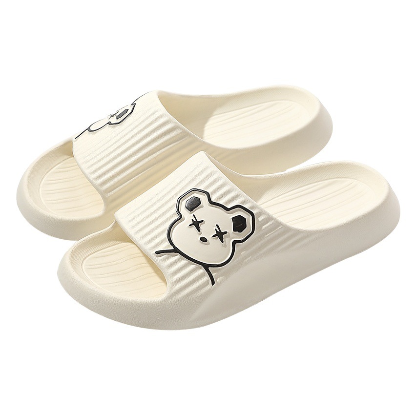 Eva Slippers for Men, Summer Outer Wear, Cartoon Bear Home Indoor Bathing Non-Slip Slippers for Women Wholesale