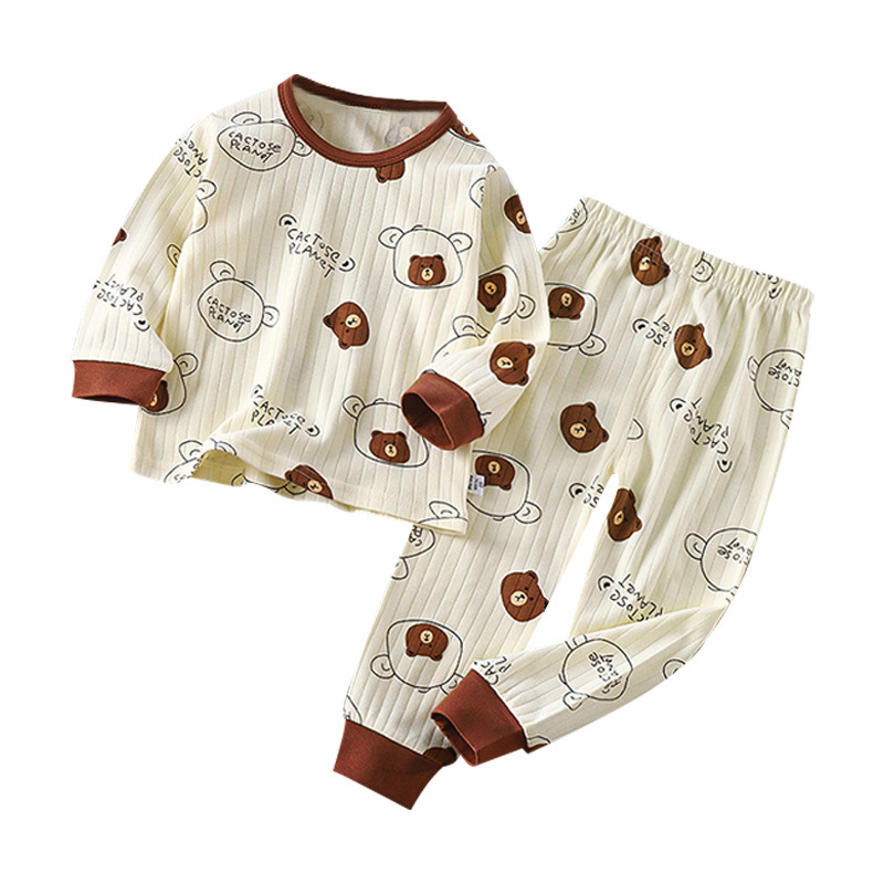 Picture of Children's Pure Cotton Underwear Set, New Autumn Style, Boys' Autumn Clothes and Pants, Baby Pajamas, Girls' Loungewear, Children's Clothing