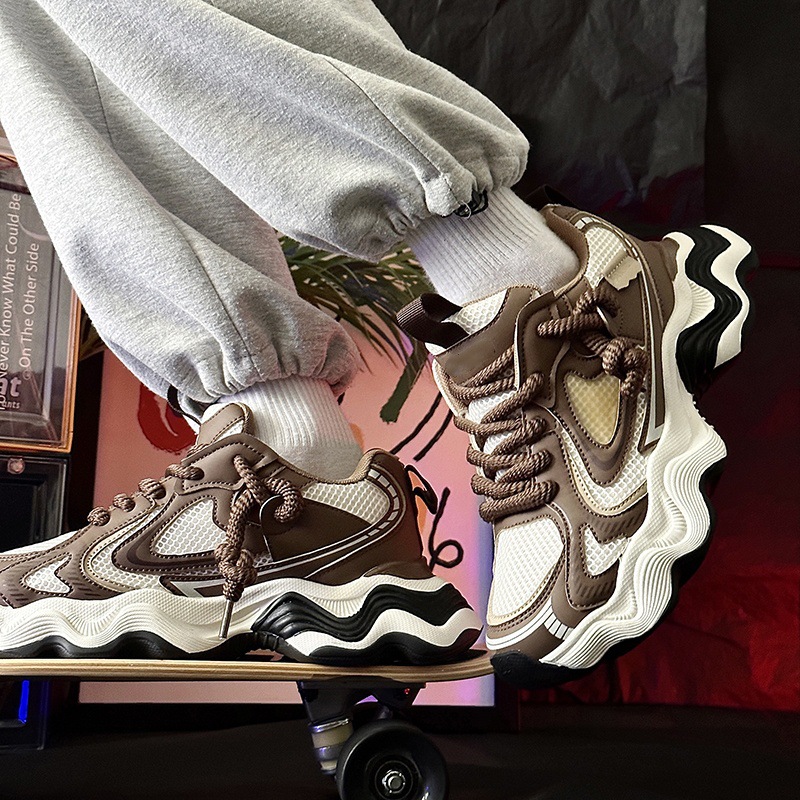 Shoes Men's Shoes Fashion Brand 2025 Spring New Elevated Breathable Leisure Sports Internet Celebrity Torre Shoes Men's Shoes