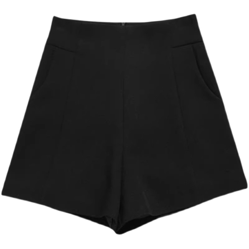 White High Waist Suit Shorts Women's Spring 2024 New A- word Slimming Loose Wide Leg Pants Fashionable Casual Shorts