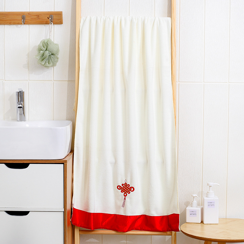 Picture of 400g Fiber Towel Chinese Knot Fortune Tree Bath Towel Gift Box Three-Piece Set Gift Towel Gift Box