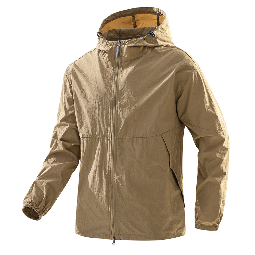 Upf100+ Ice Silk Sun Protection Clothing Men's Summer Thin Breathable Summer Outdoor Anti-Uv Outer Skin Clothing