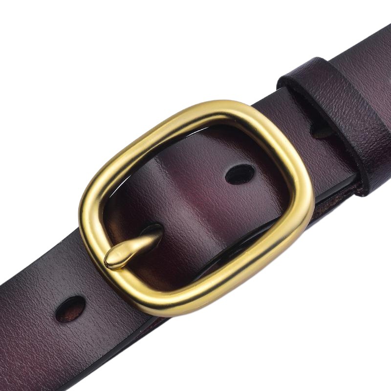 Women's Belt Simple All-match Fashion Korean Pure Cowhide Black Belt Genuine Leather Student Decorative Jeans with Women