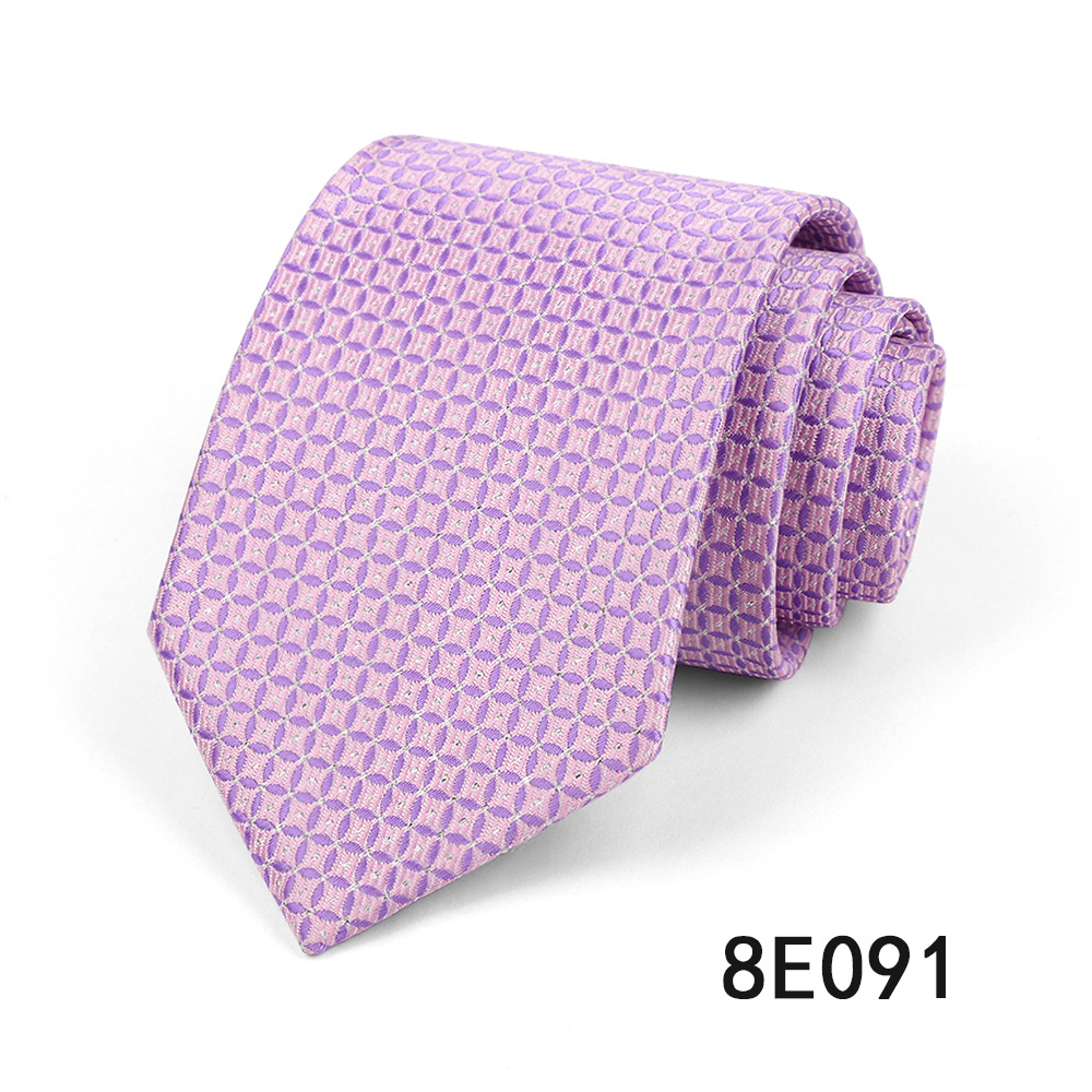 Picture of Men's Tie Business Casual Stripesd Tie 8cm Polyester Jacquard Embroider Print Tie Wholesale Formal Wear