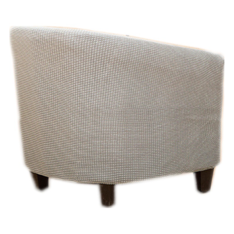 Cross-border Solid Color Corn Fleece Round Sofa Cover Full-covering Semi-circular Cafe Chair Cover Internet Cafe Hotel Sofa Chair Cover