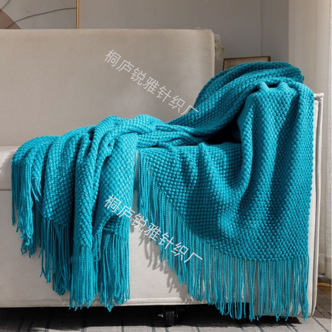 Picture of Cross-Border Simple Style B&B Decorative Blanket Air-Conditioning Blanket Nap Blanket Blanket Sofa Blanket Sofa Blanket High-End
