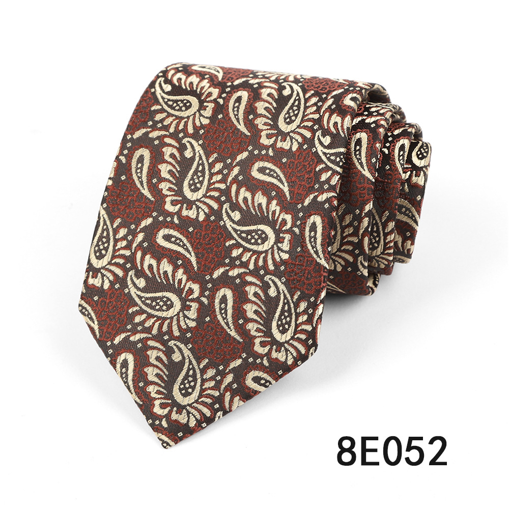 Picture of Men's Tie Business Casual Stripesd Tie 8cm Polyester Jacquard Embroider Print Tie Wholesale Formal Wear