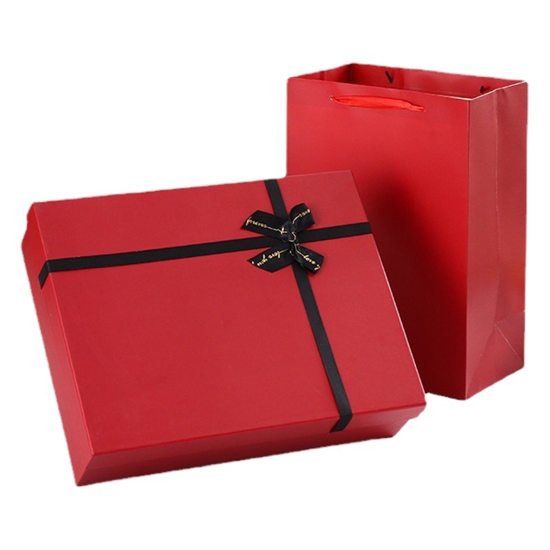 Orange heaven and earth cover box wholesale high-end birthday gift box hard box large sweater scarf box wedding gift box