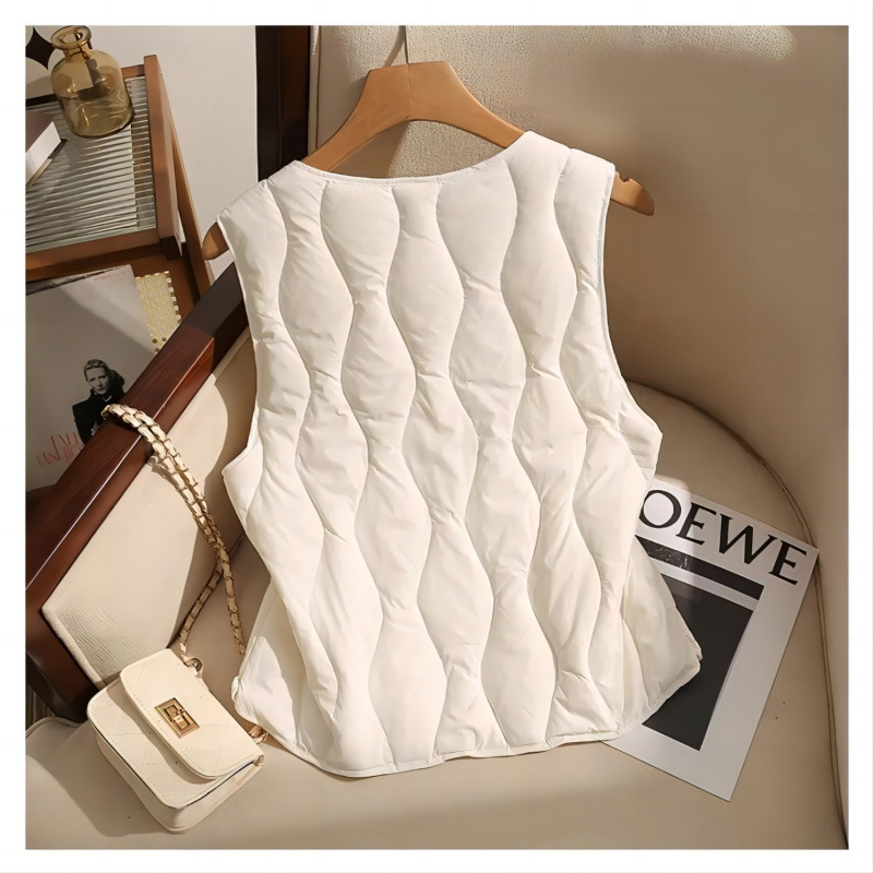 Picture of Light Vest for Inside and Outside Wear 2024 New Spring Autumn and Winter Ware Warm Cold-proof Button Cotton-padded Coat for Women