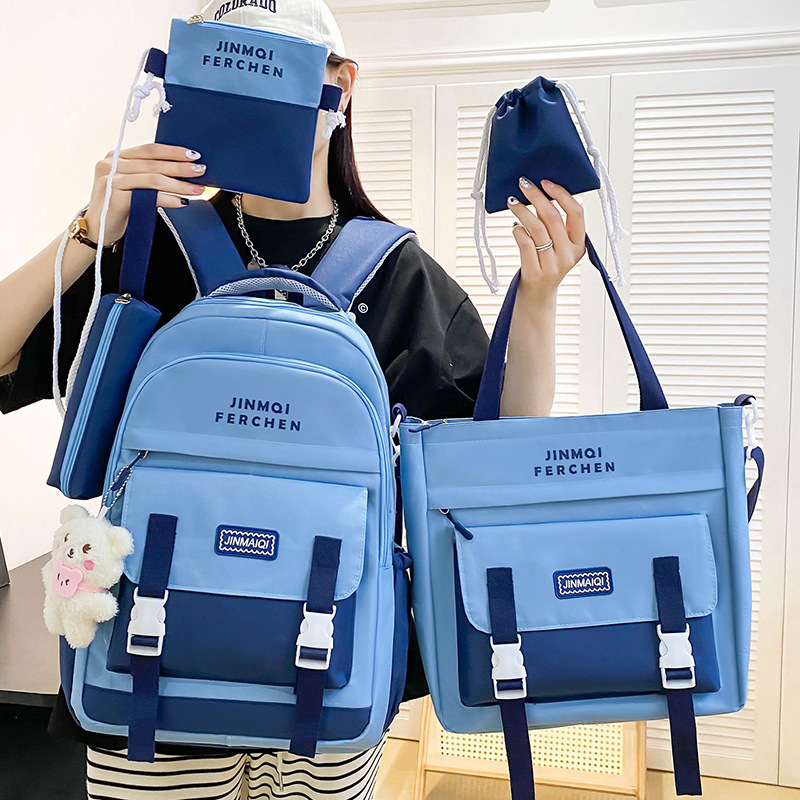 Picture of Schoolbags, Primary School Children's School Backpacks, Junior High School Students, Middle School Students, High-Quality Wholesale Customized Five-Piece Backpacks