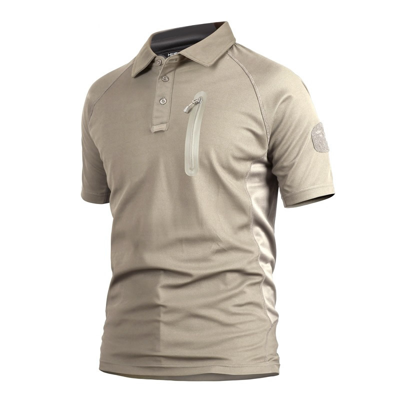 Cross-border military eagle camouflage tactical ice rock quick-dry T-shirt tactical lapel POLO short-sleeved breathable men