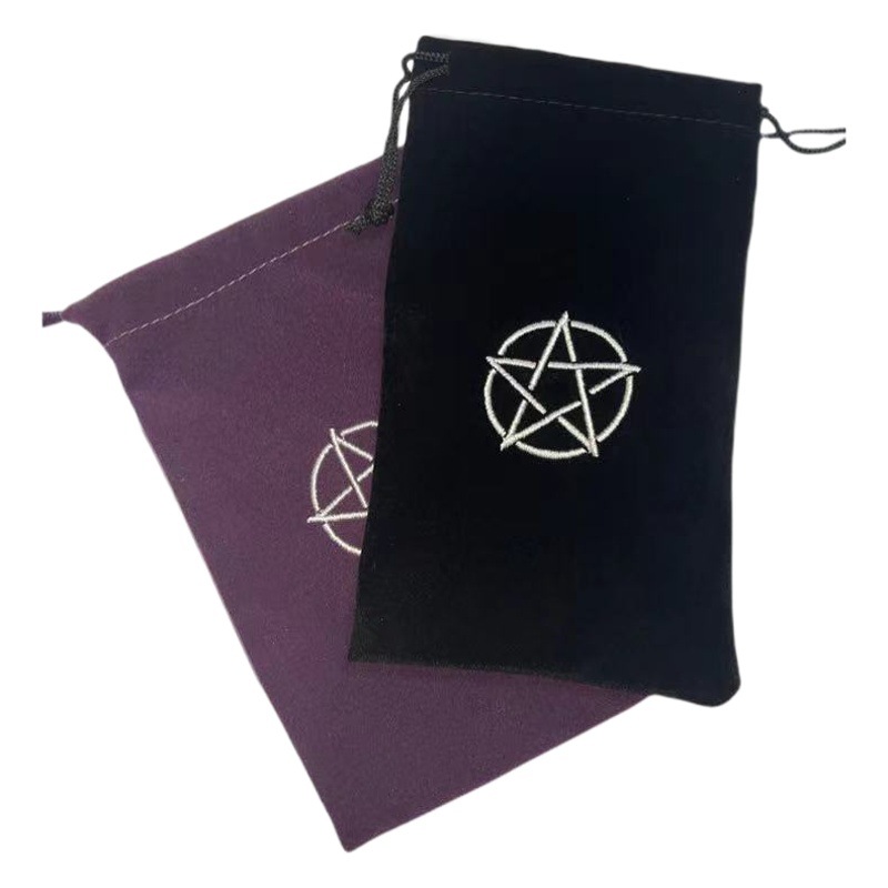 High Quality Embroidered Velvet Bag, Computer Embroidered Velvet Bag, Embroidered Jacquard Logo Velvet Bag Drawstring Flap Pocket Pants