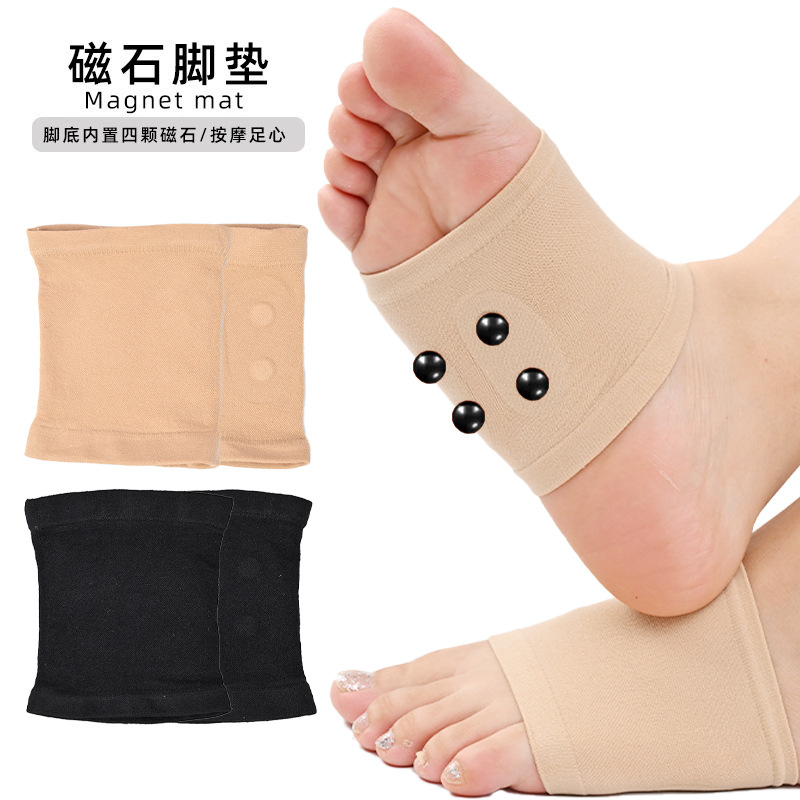Magnet plantar sock support with foot pad breathable negative ion sock cover elastic bandage foot sleeve arch sock foot pad