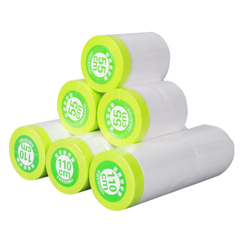 In stock paint decoration protective film Green and paper protective film home dustproof cover film decoration Special