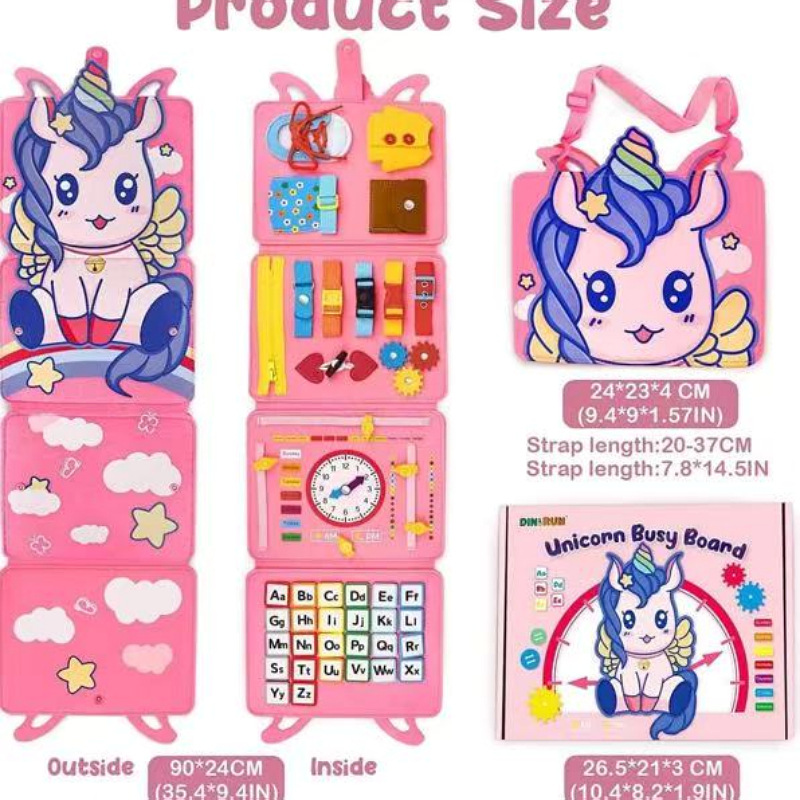 Felt Learning Board DIY Kidsren's Educational Early Education Dressing Toy Board Multi-Page Felt Busy Board Ready for Sale