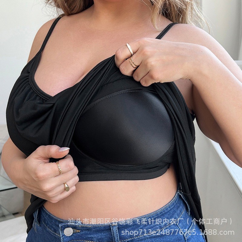 Picture of Cross-border Pregnant Women's Sling Women's Vest Belt Chest Pad Wear-free Bra One-piece Breastfeeding plus size Underwear Loose Inner Wear T-shirt