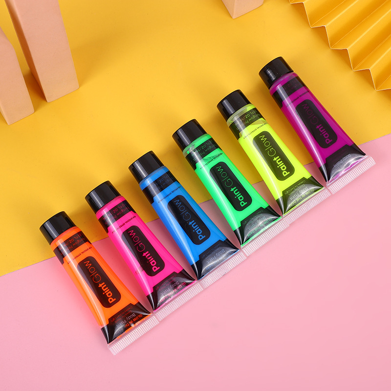 Picture of Cross-border water-based fluorescent face paint fluorescent paint hand-painted paint Halloween face painting diy paint wholesale
