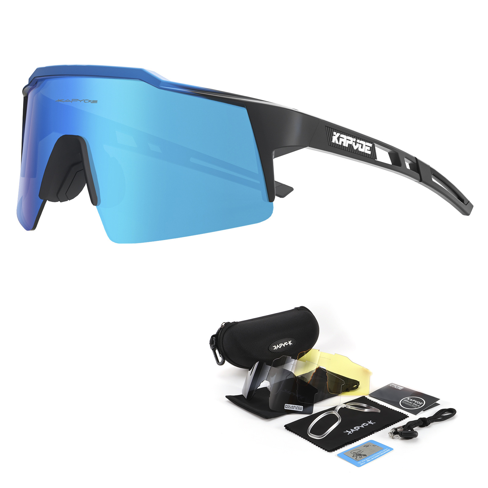 Picture of Kapvoe Cycling Glasses Four-Lens Set Bicycle Windproof Goggles Road Bike