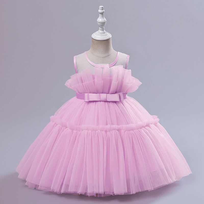 Picture of Children's Dress Cross-Border Foreign Trade Girls Sleeveless Festival Performance Dress Birthday Party Tutu Princess Dress