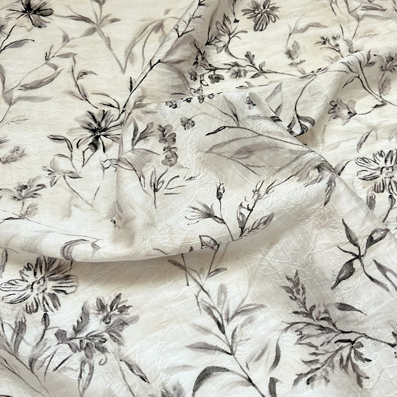 Tweed Jacquard Fabric New Chinese Style Hanfu Cheongsam Dress Fabric Handmade DIY Fabric