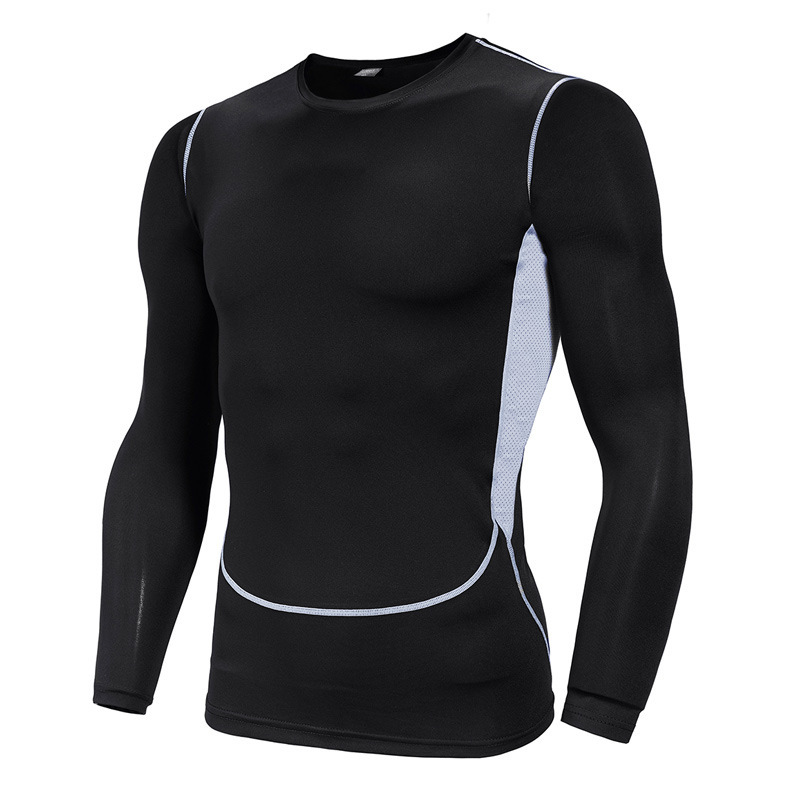 Picture of Quick-drying T-shirt Men's Long-sleeved Running Basketball Sports Training Suit Riding Base Compression Clothes Sports Stretch Tights
