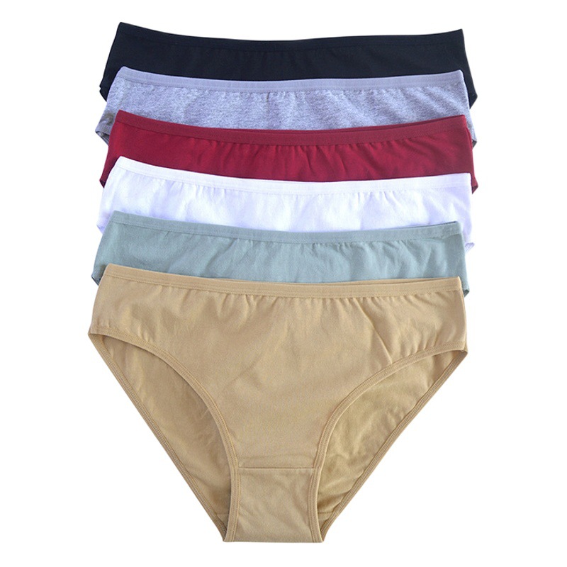 Picture of Popular Women's Underwear Pure Cotton Mid-Waist European and American Export Large Size Underwear Women's Woman Cotton Underwear