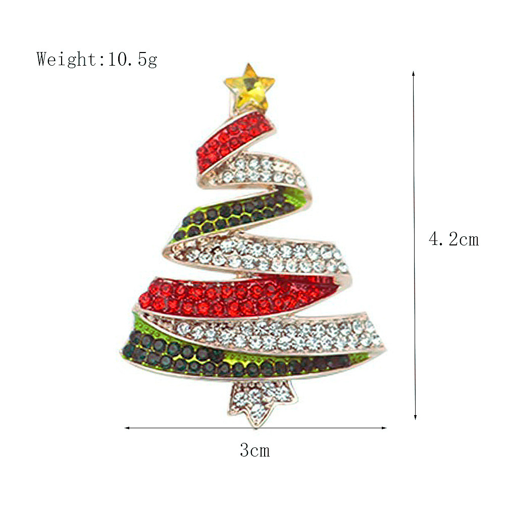 Picture of Lanhao European and American New Fashion Christmas Brooch Christmas Tree Shoes Elk Wreath Snowflake Bell Pin Women