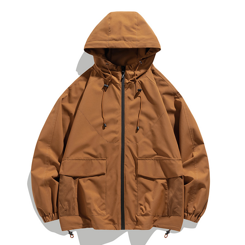 Picture of New Outdoor Hooded Jacket Three-proof Couple Mountaineering Suit Jacket Men's Mountain Style Hong Kong Style Jacket Travel Jacket