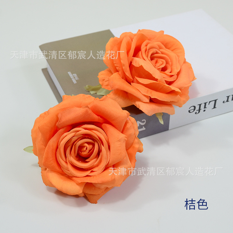 Picture of Simulated Flower Curled Rose Flower 12cm Safe Rose Wedding Background Wall Decoration Arch Flower Arrangement Gift Box with Flowers