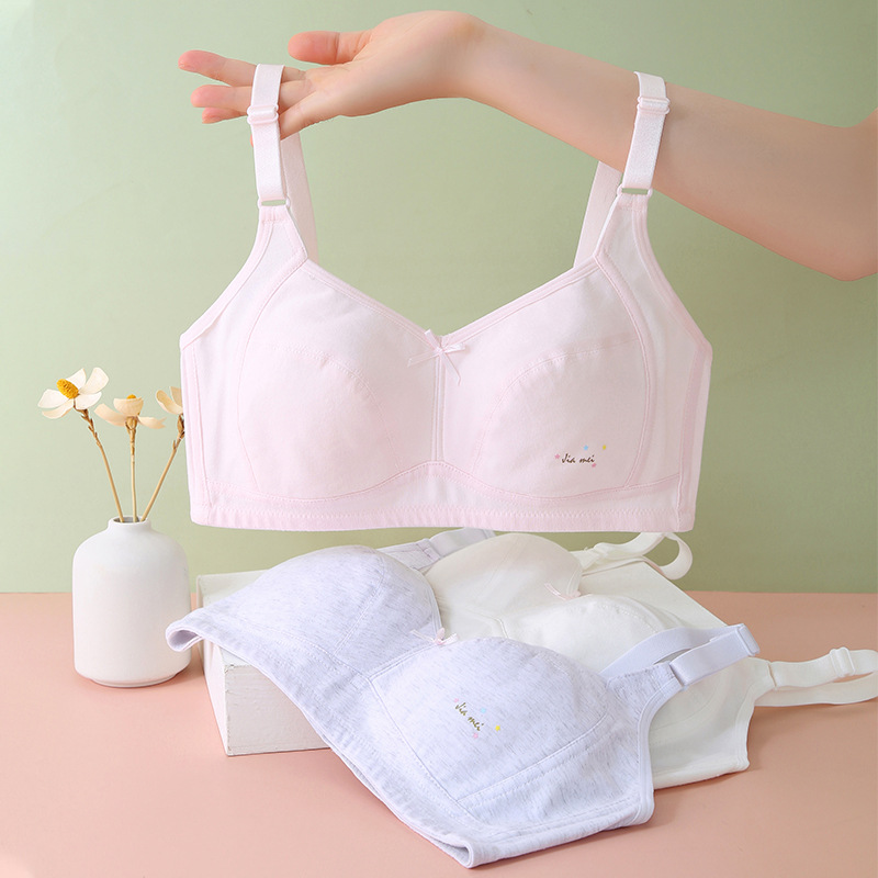 Picture of Girls' Underwear Developmental Small Vest Thin Pure Cotton Tube Top for Primary School Students Junior High School Senior high school Children Girls' Bra Summer
